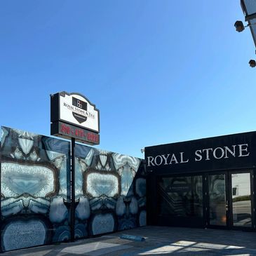 2303 South Sepulveda Los Angeles, CA at Royal Stone with the Royal Stone & Tile sign in front 