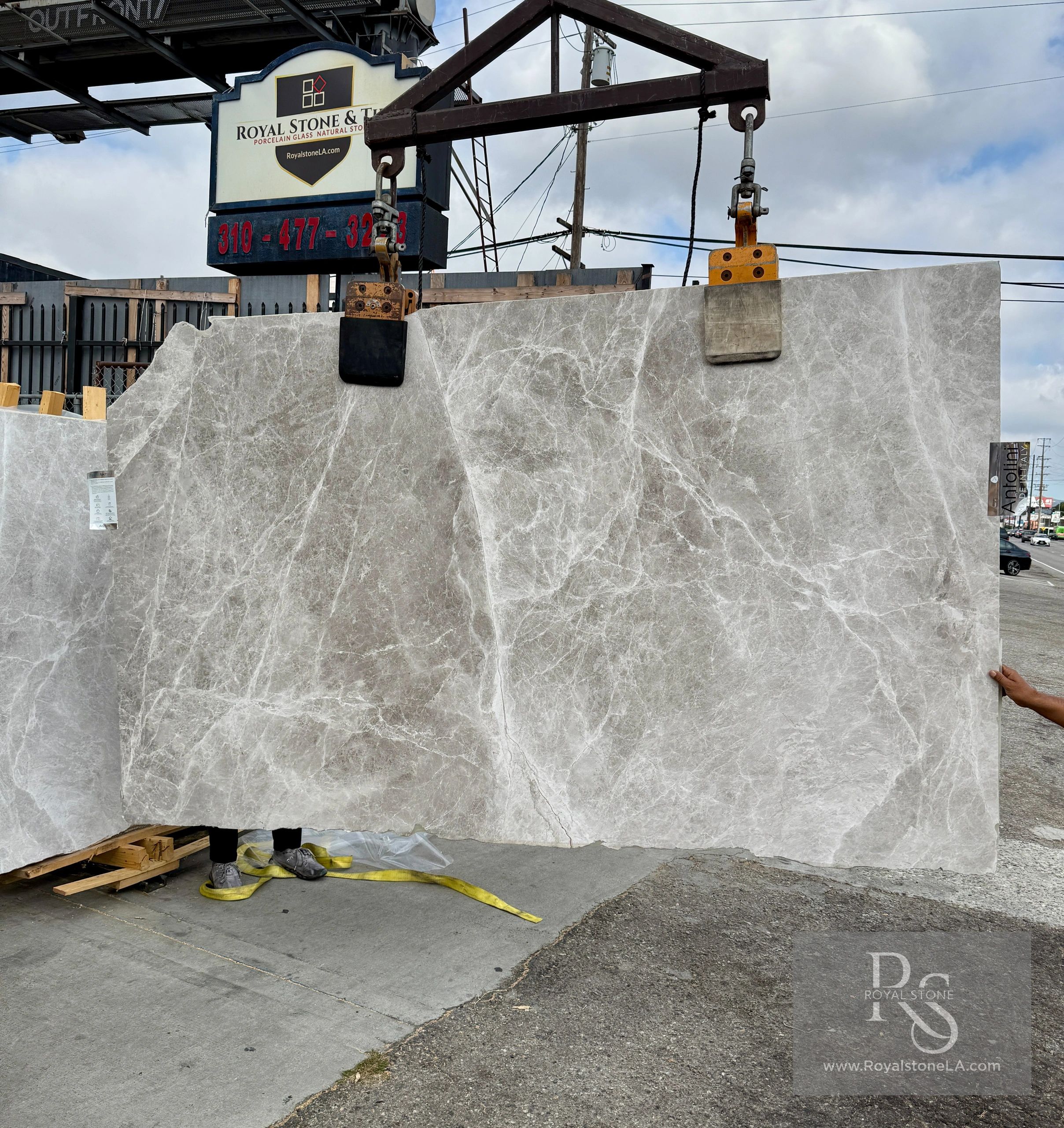 2cm Antolini Amazing Grey Marble Slab Honed 67x111