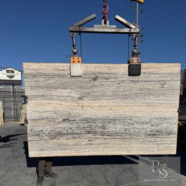 2cm Antolini Black Label Platinum Travertine Vein Cut leather 66x110