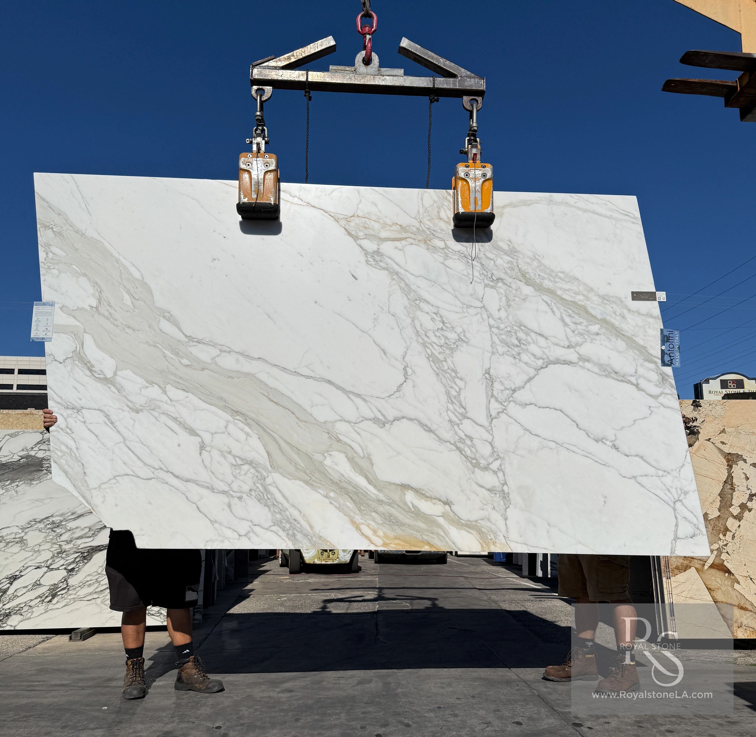 Marble Slab  Antolini Borghini Calacatta Gold Top YG575 Honed Marble Slab with large size