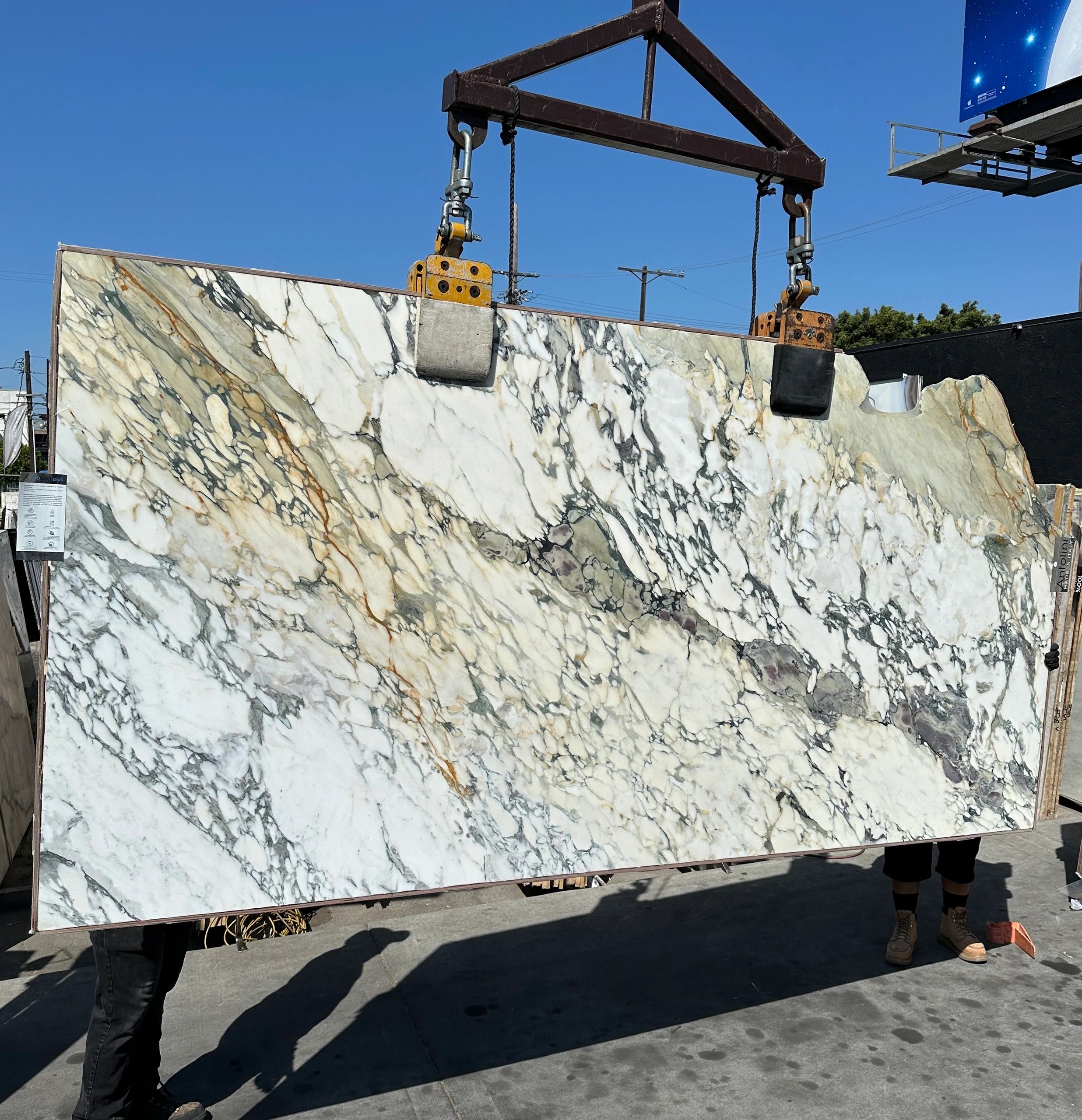 2cm Antolini Breccia Capraia Gold Extra Honed Finished Marble Slabs Los Angeles Stone land yard 