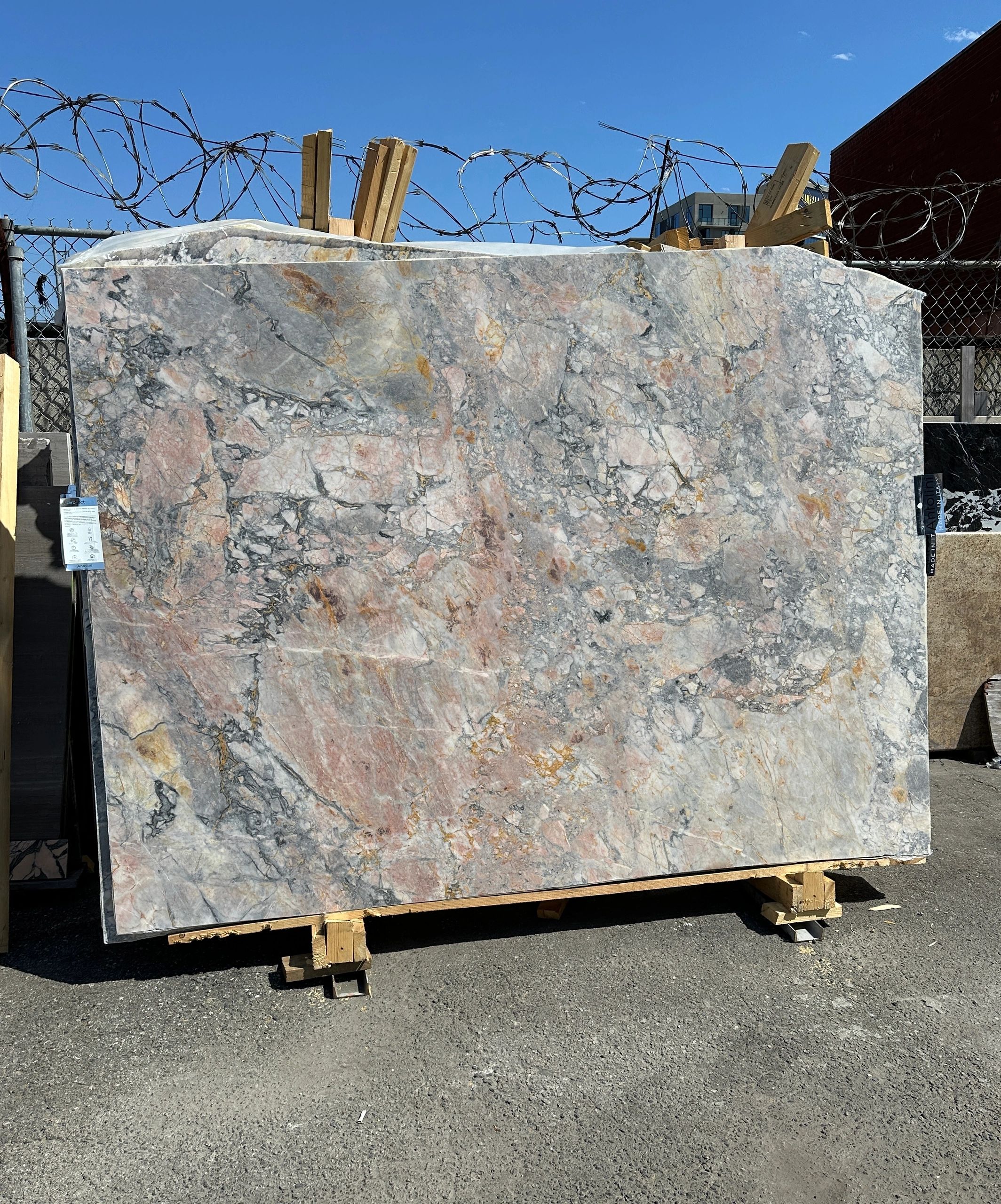 2cm Antolini Breccia Romana Super Select Honed Finish Marble Unlimited Slab 73x104 Stone land 