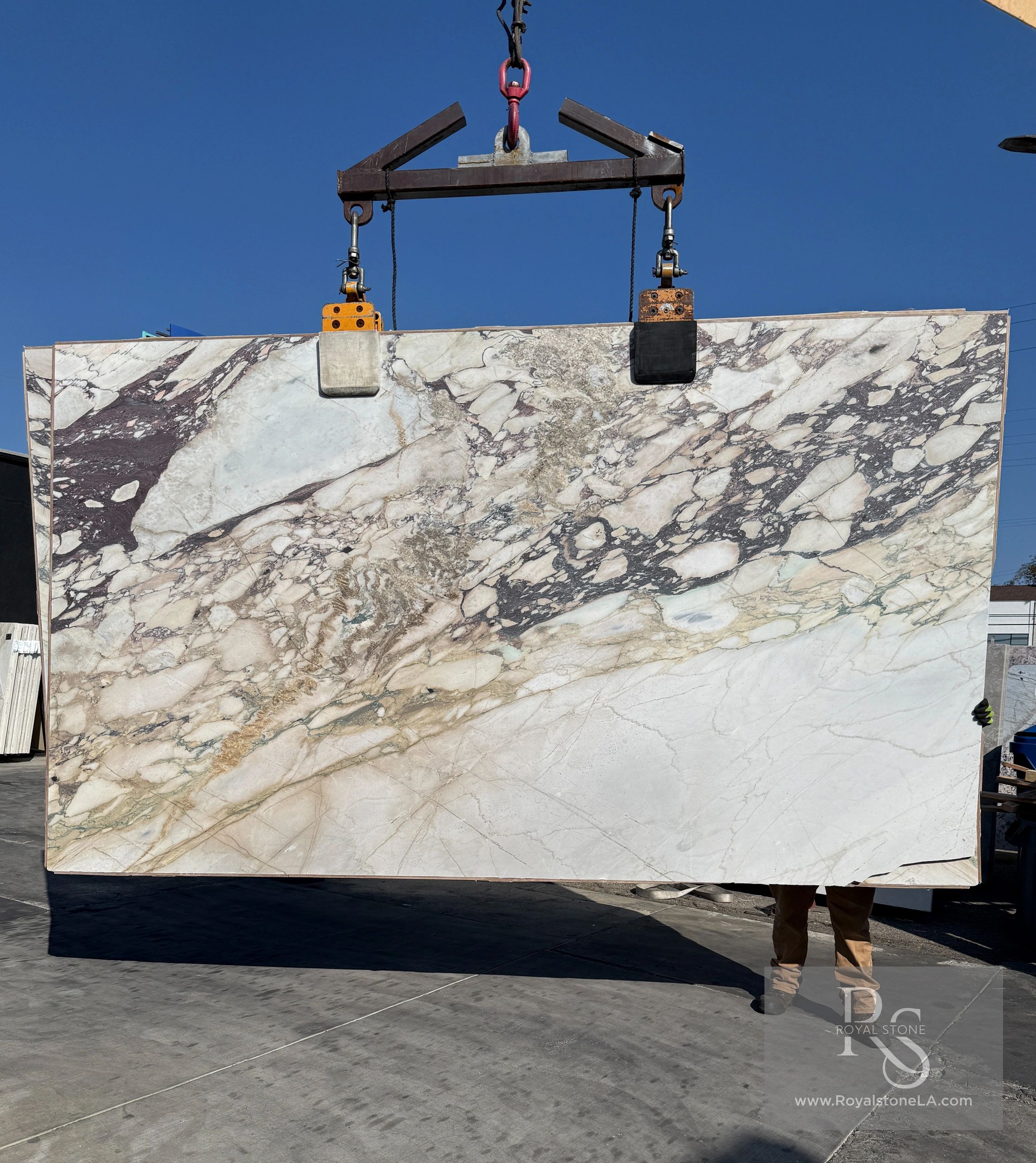 2cm Antolini Calacatta Viola Top ED237 Marble Slab Honed 76" x 132" at Royal Stone slab yard in LA