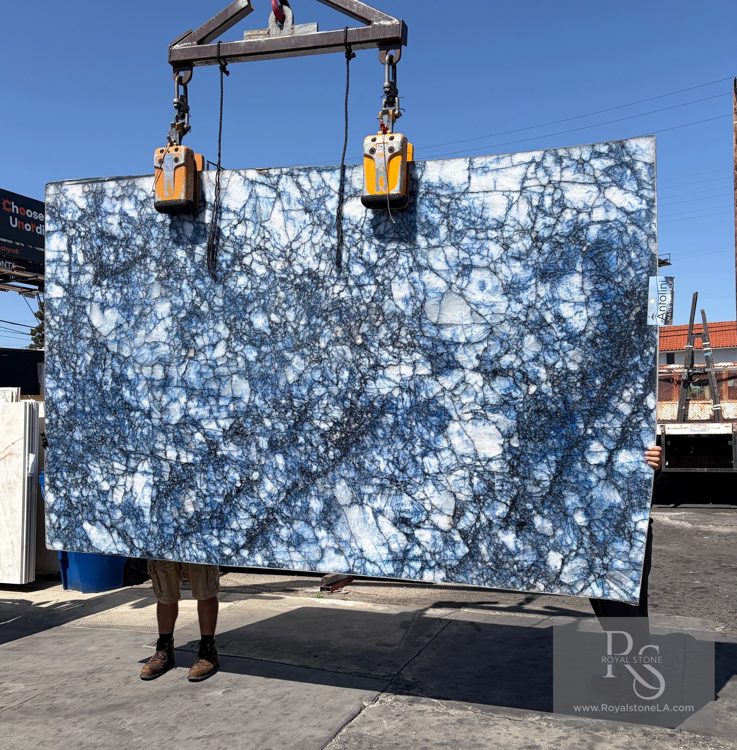 2cm Antolini Cristallo Cobalt Blue Zaffiro Treated Polished Finish 75" x 123"