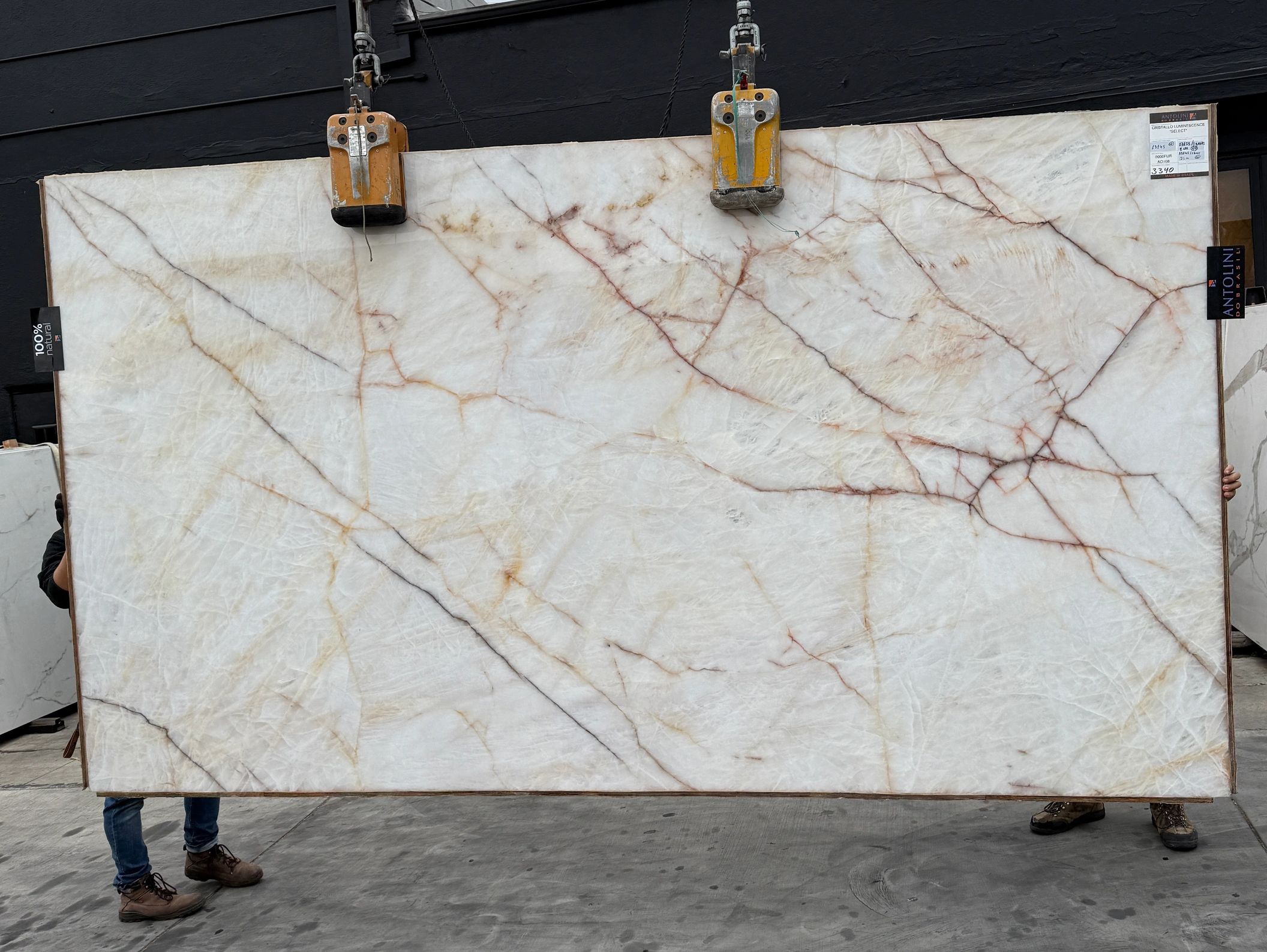 2cm Antolini Cristallo Luminescence Oro Select Polished Quartzite 76 x 136