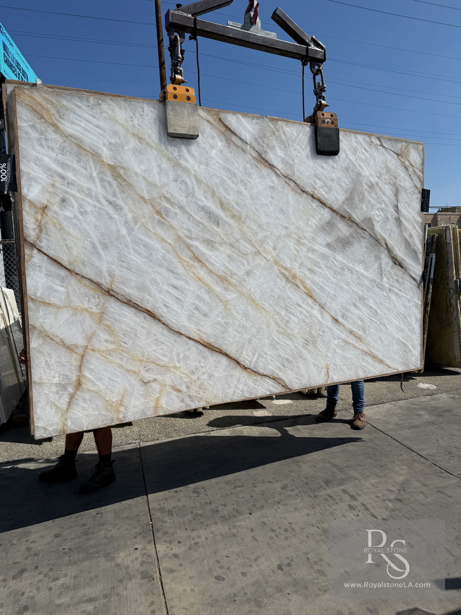2cm Antolini Cristallo Selected Vitrum Dual Finish Polished and Honed 78x126 Honed Side