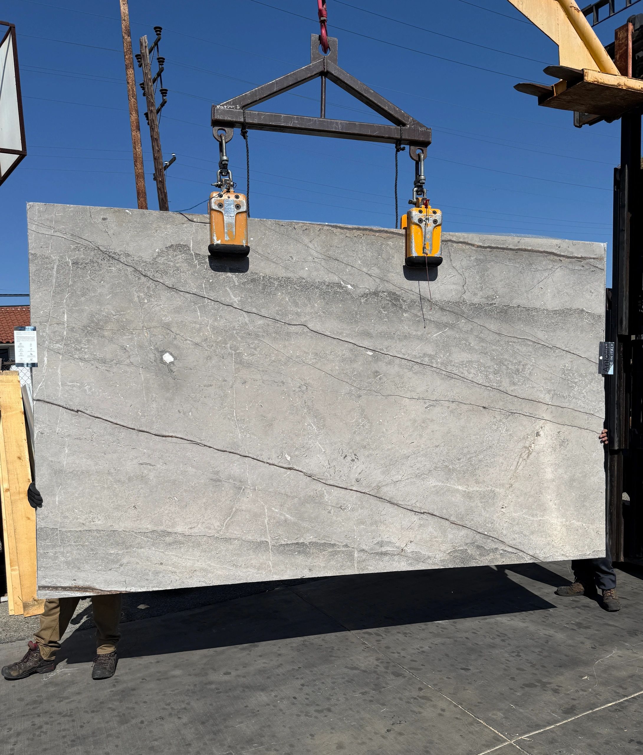 2cm Antolini Jurassic Grey Marble Silver Roots Honed Marble Slab 77x129