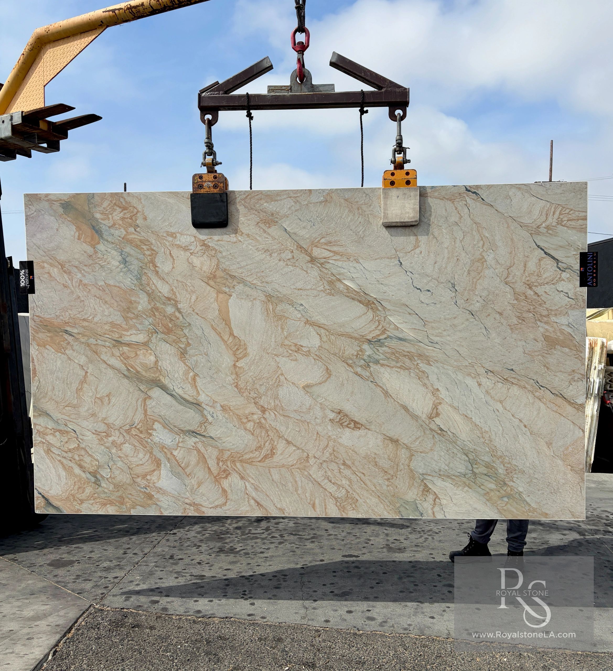 2cm Antolini Mistral Warm Quartzite AO892 Honed Finish Quartzite Slab 77" x 129"