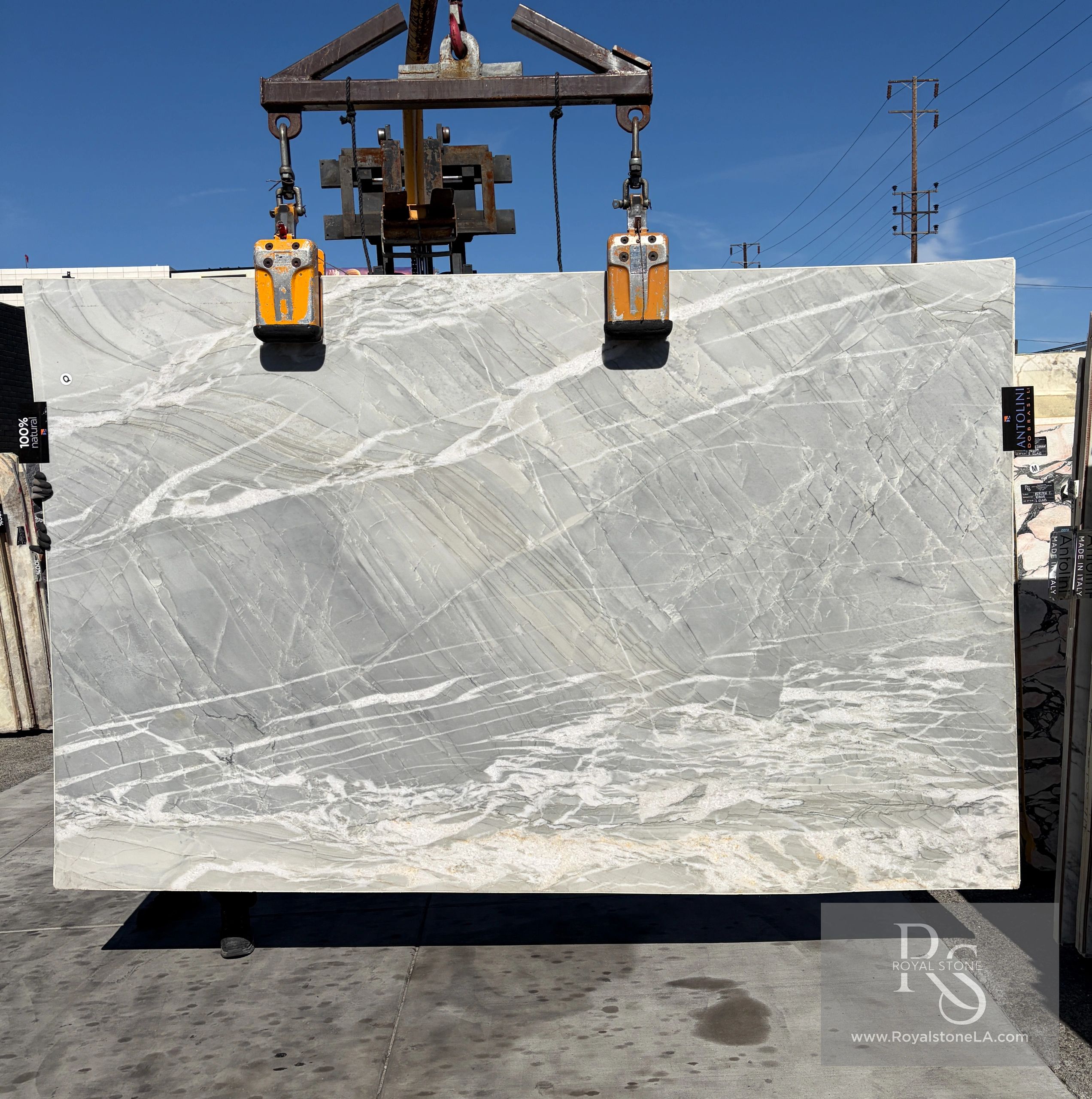 2cm Antolini Quartzite Gabana Nuage Bianco Honed Finish AO893 Slab 78" x 123"