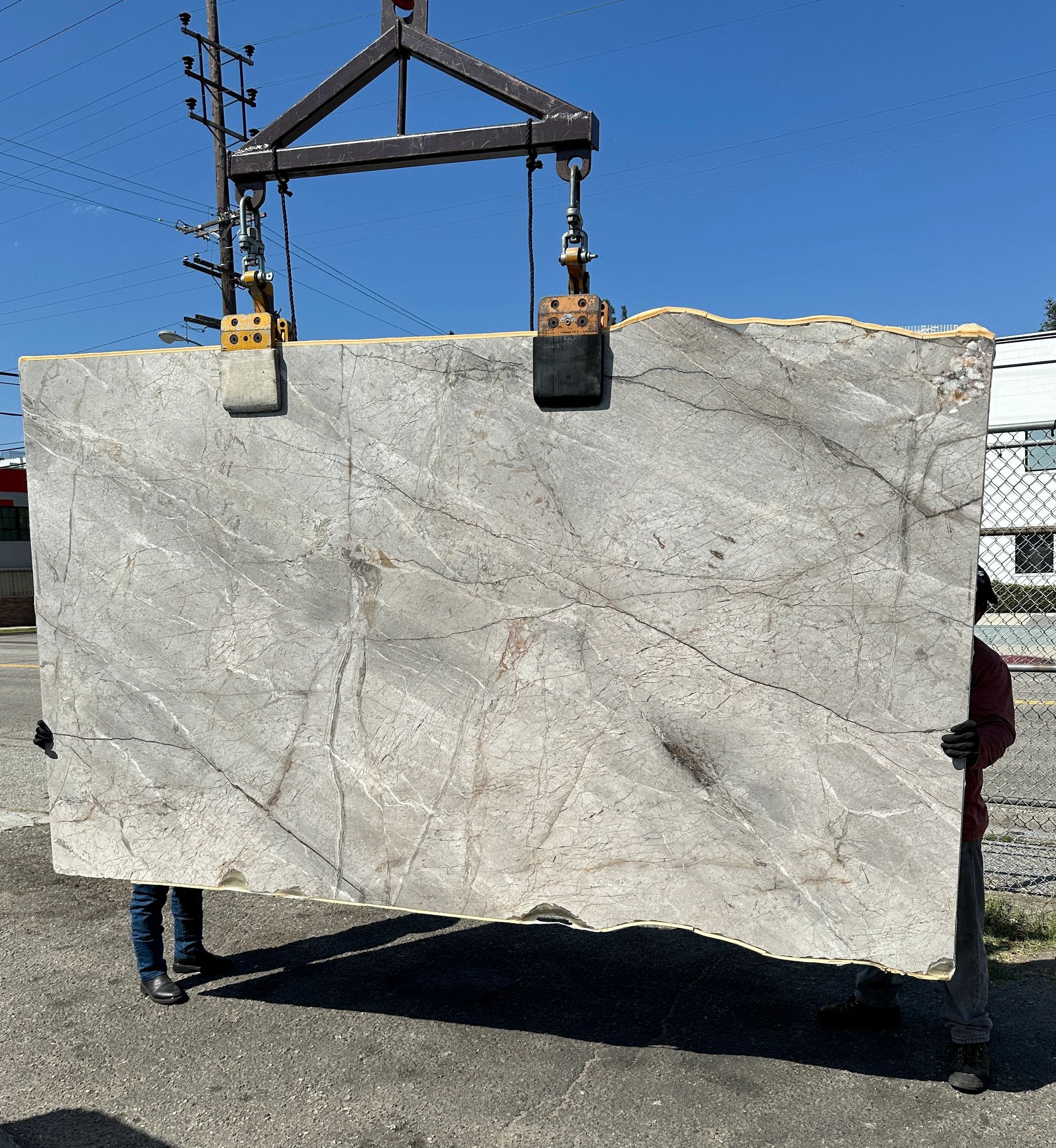 Antolini Silver Roots Taupe Marble Slab Honed in Los Angeles Slab  Yard Royal Stoneland 