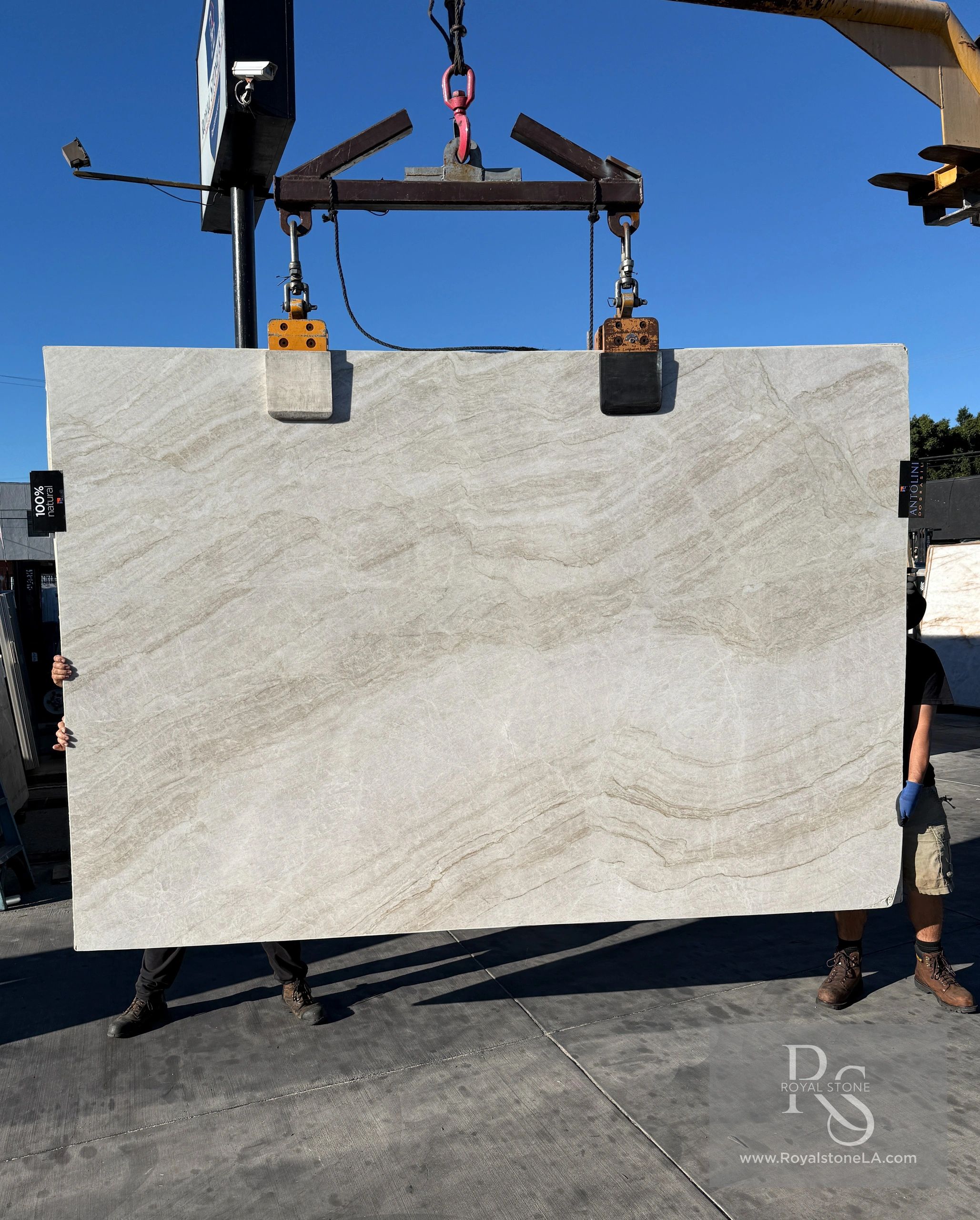 2cm Antolini Super Taj Mahal Quartzite Select Grade Polished Finish in Los Angeles palisades slabs
