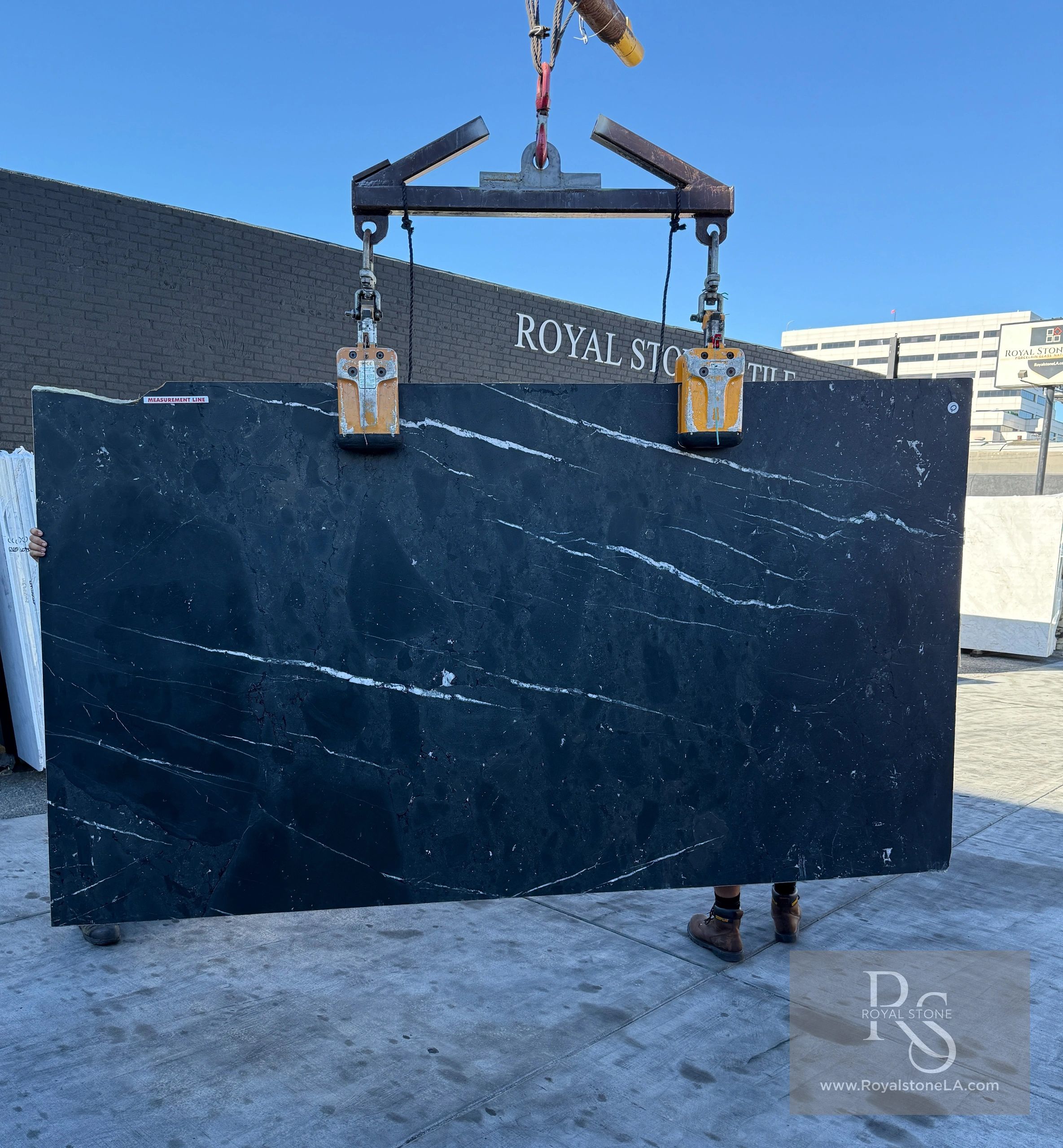 Natural Stone Black Quartzite Negresco Quartzite Leathered Finish Slab in Los Angeles