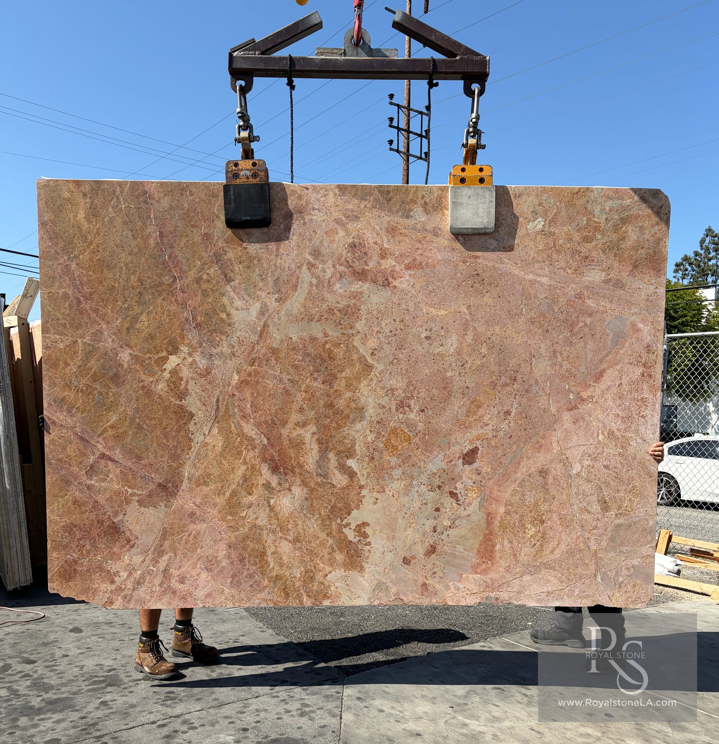 2cm Breccia Pernice Italian Marble Slab Honed Finish 78" x 115"