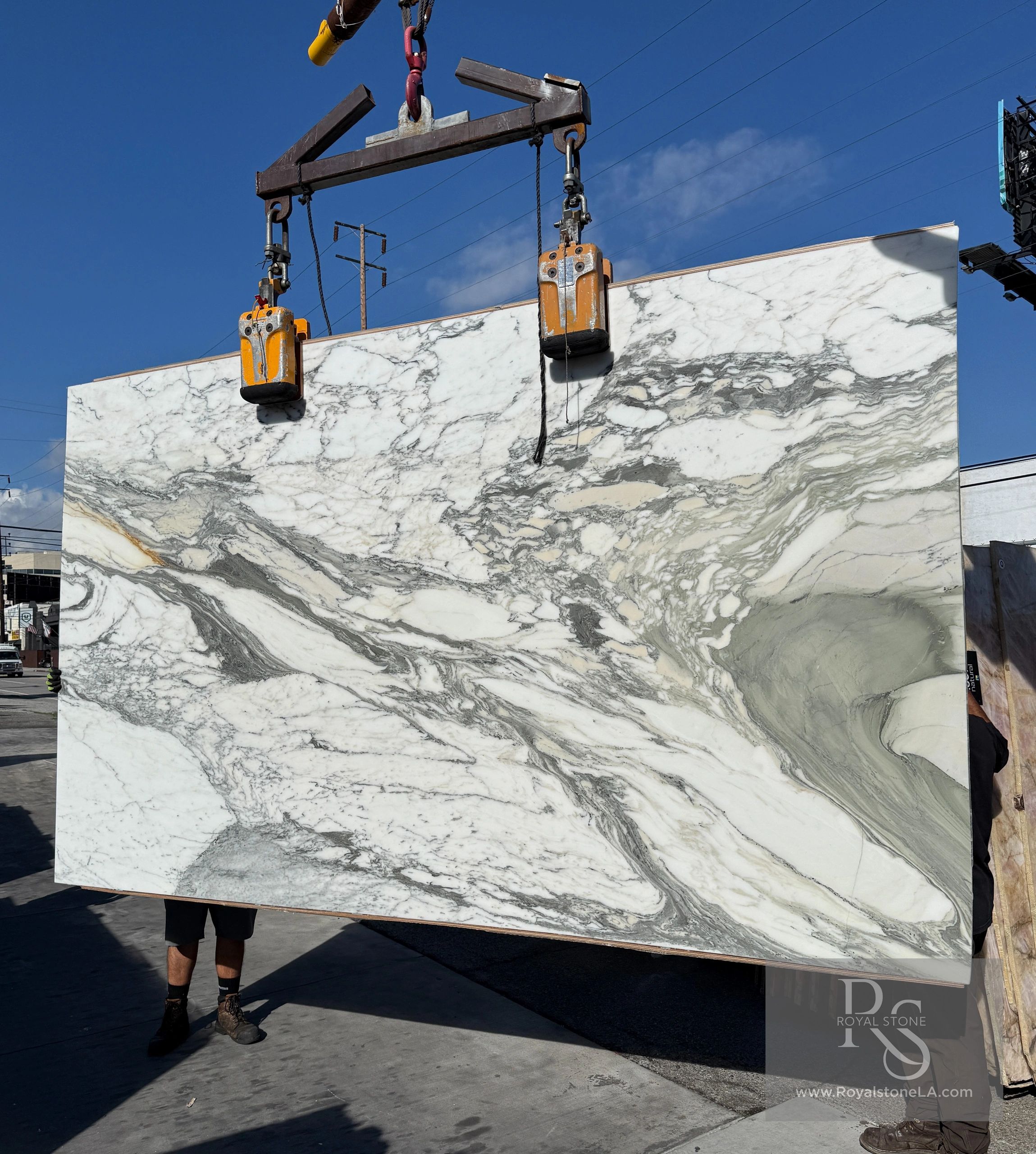 2cm Calacatta Turquoise MAN4255 Marble Slab Honed 81" x 128"