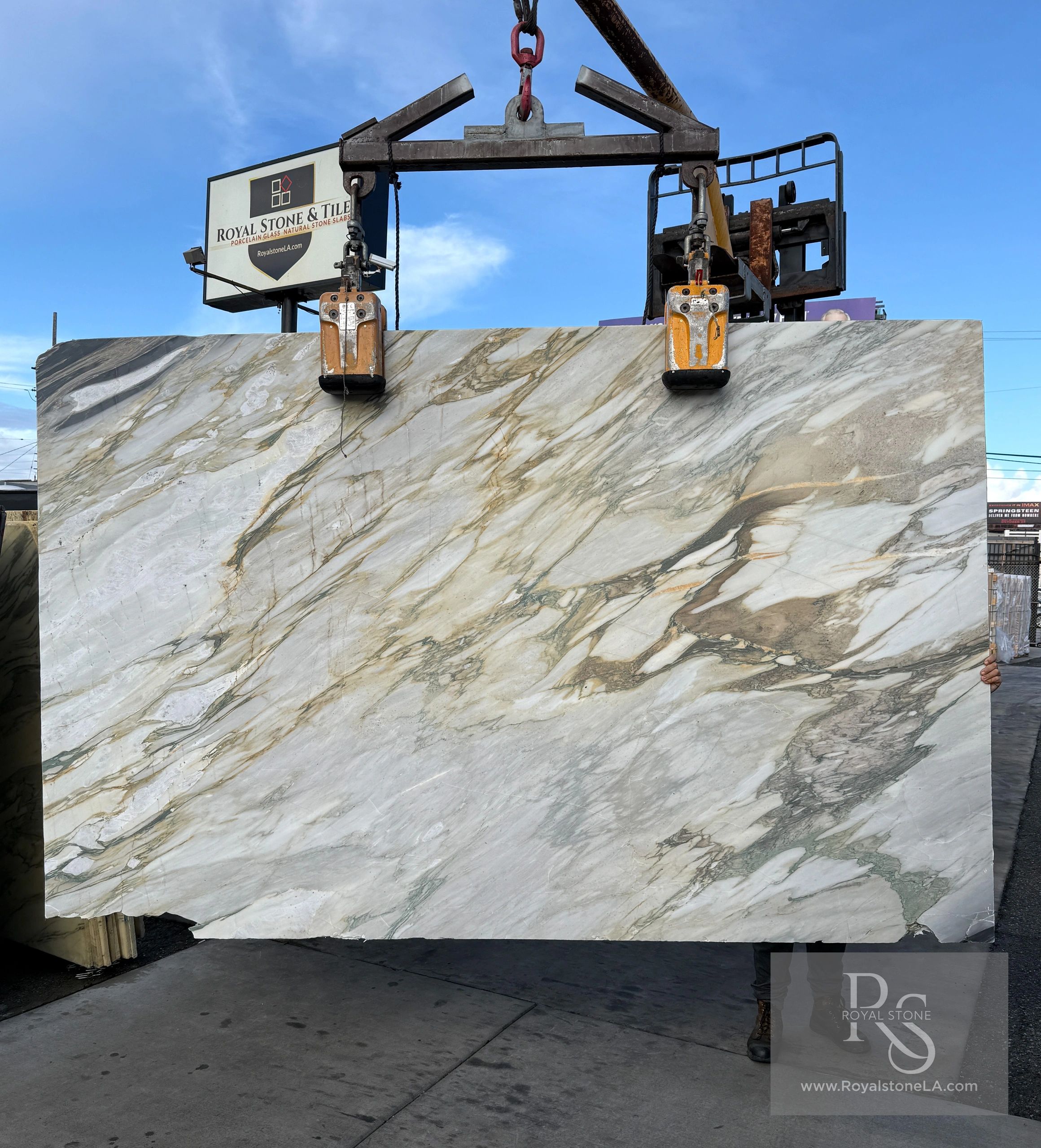 2cm Calacatta Turquoise MAN4587 Marble Slab Honed 78" x 120"