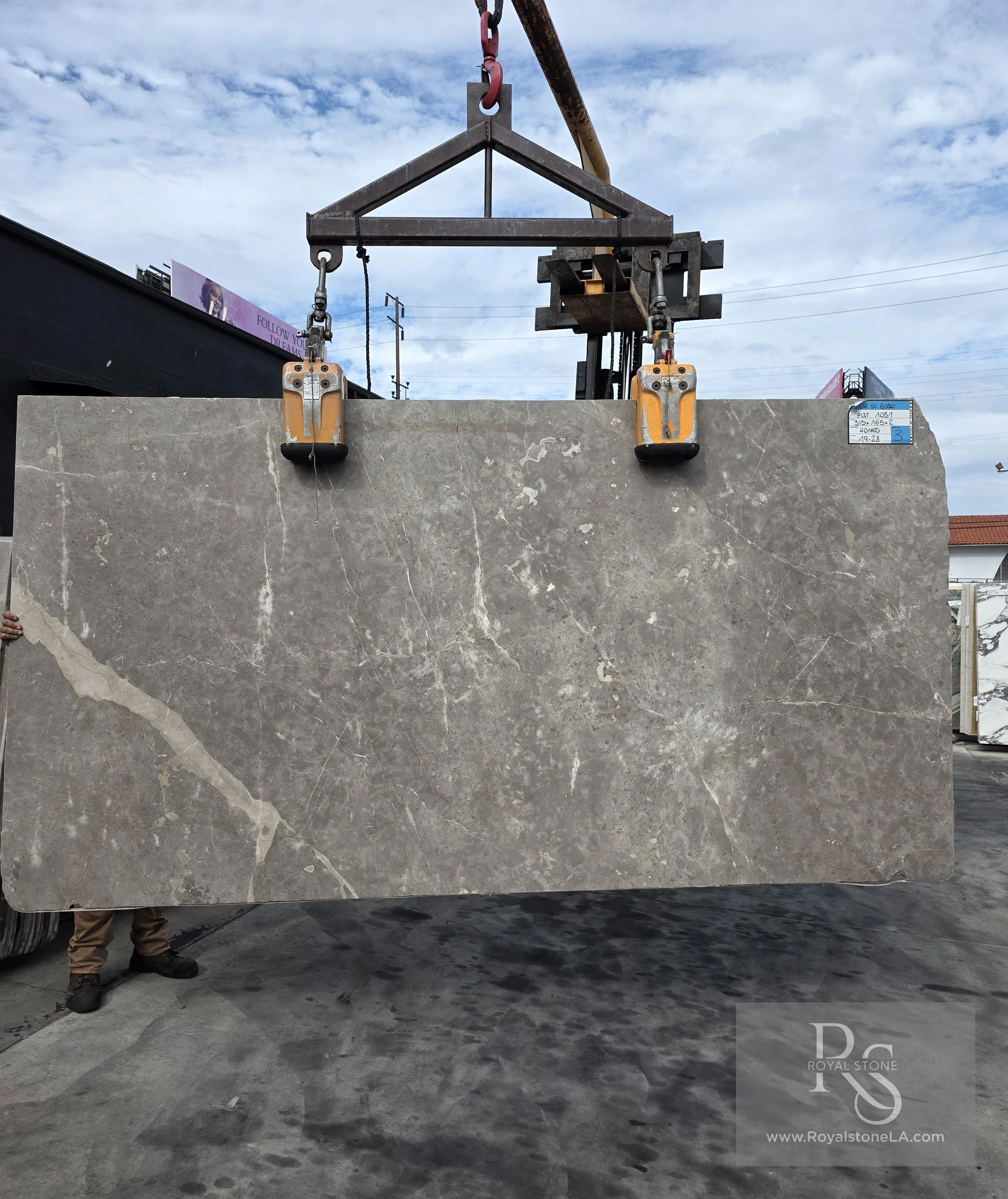 2cm Fior Di Bosco Taupe Bronze Vena Honed Marble Slab 65x122