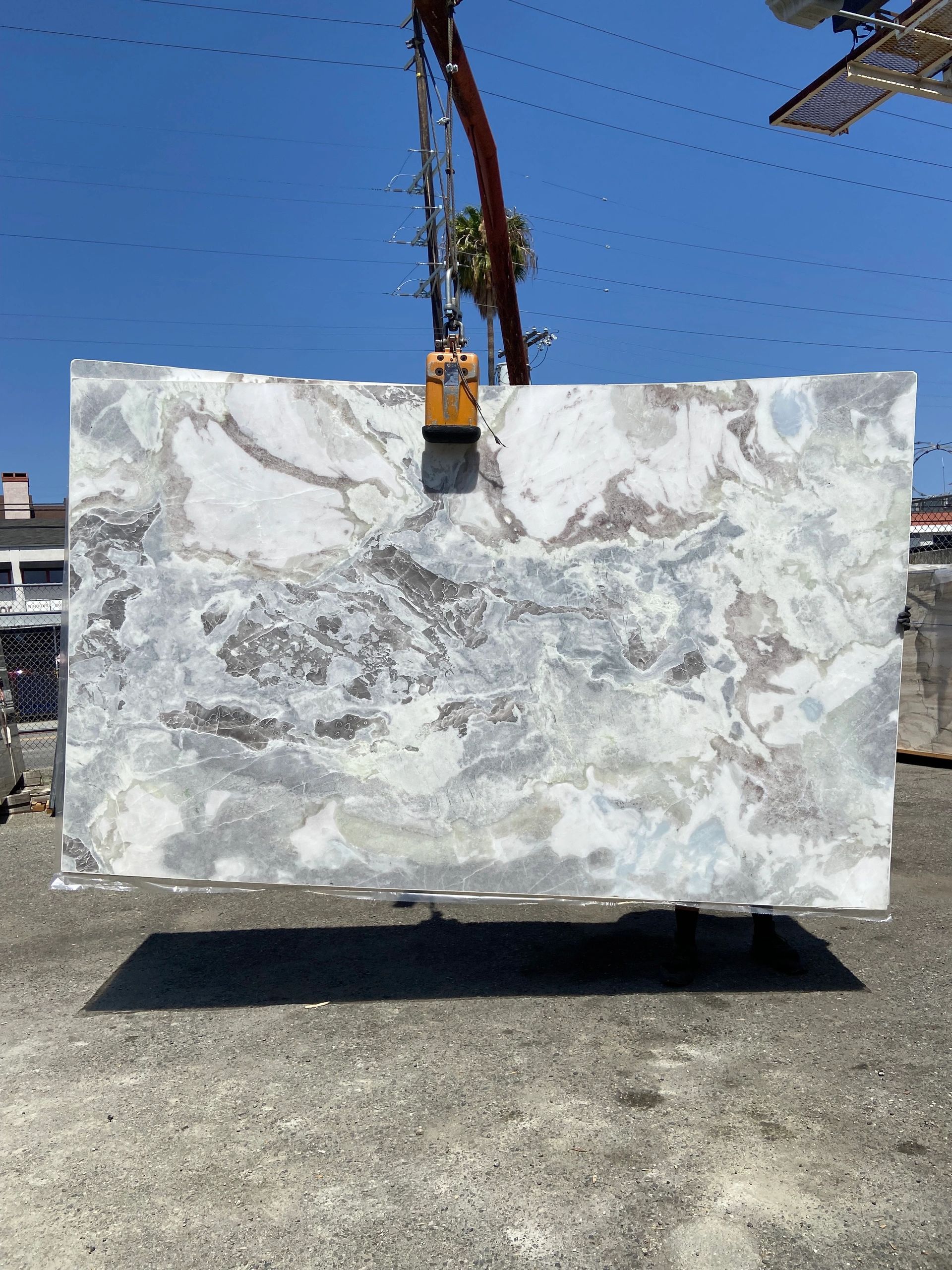 White Dover Marble slabs in los angeles slab yard with marble slab selection Royal Stone slab yard
