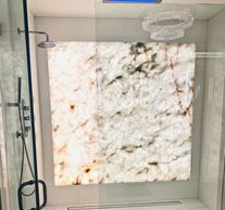 Cristallo White Diamond Quartzite backlit and white onyx backlight for walls with LED 