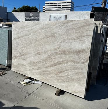 Los Angeles Slab Yard Taj Mahal Premium Naica Quartzite Soft Leather Finish 80x126