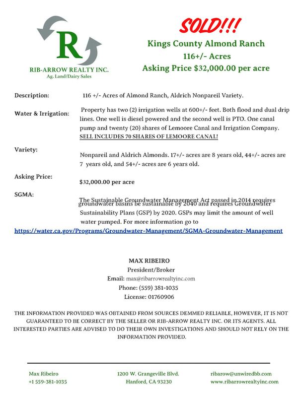 Kings County Almond Ranch