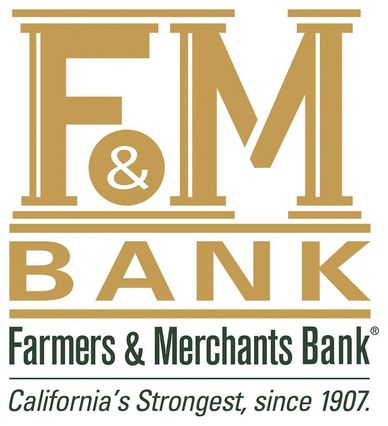 Logo of Farmers &amp; Merchants Bank, established in 1907.