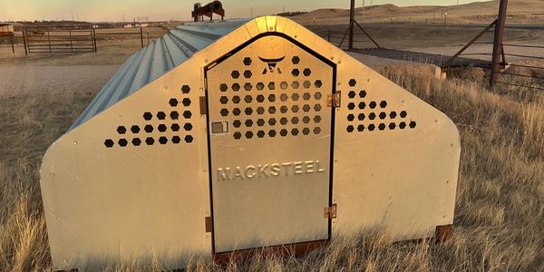 Calf shelters with easy-access side doors