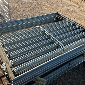 We have Bow Gates in 3 sizes.  Easily attach Portable Corral Panels to create a cattle pen.