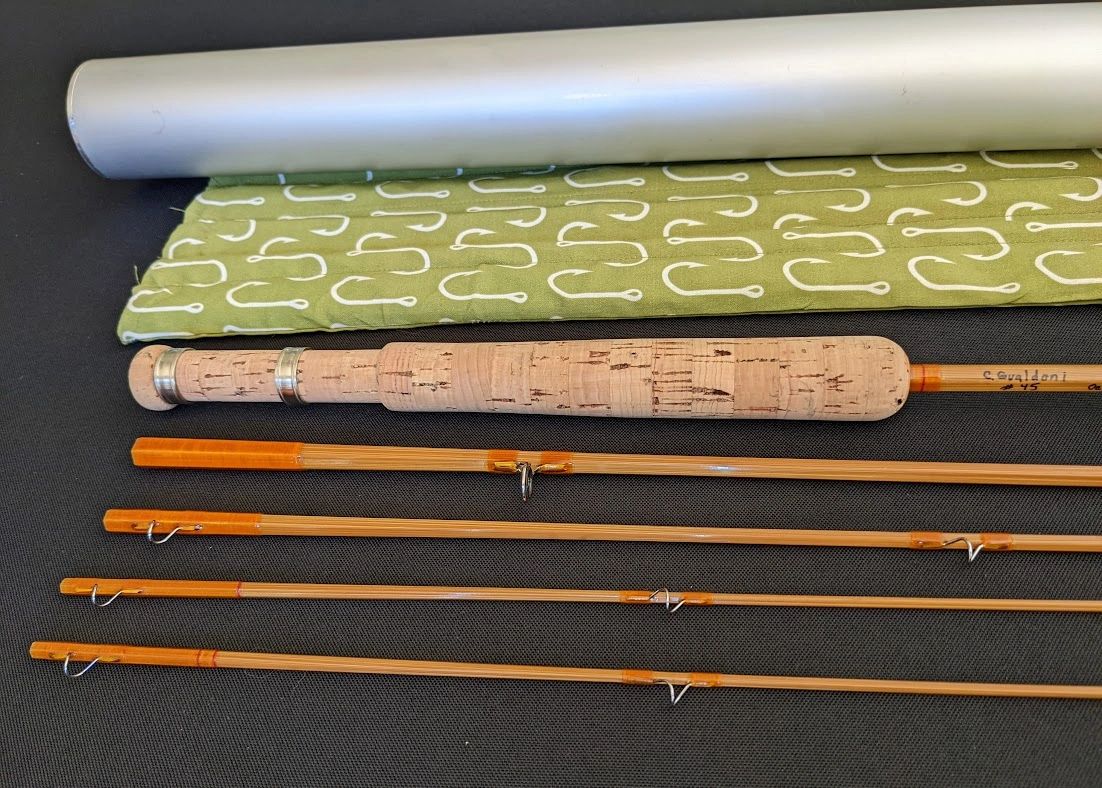 45 8' 4 Wt. 4piece bamboo fly rod with bamboo ferrules