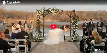 Alyssa & John’s Outdoor November Lakeside Wedding at Rock Island Lake Club.