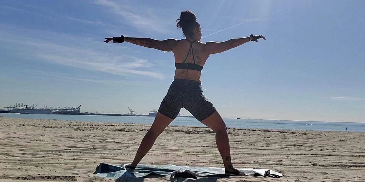 Yoga at Long Beach