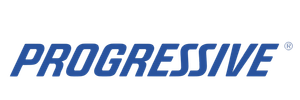 Logo with the word Progressive in blue stylized text.