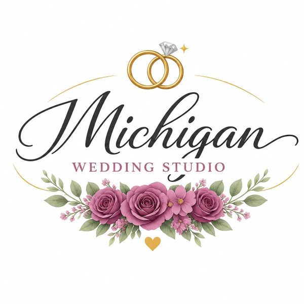 Intimate wedding ceremony at Michigan Wedding Studio in Farmington Hills, Michigan