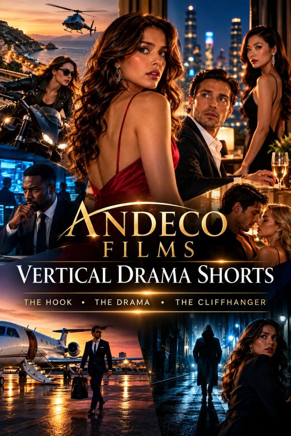 Movie poster for Andeco Films' Vertical Drama Shorts.