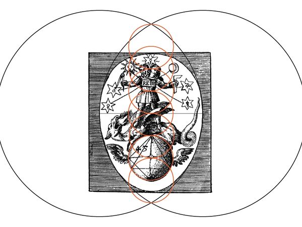 The Vesica Piscis and Sacred Geometry of Nollius's (1617) Rebis, Philosopher's Stone. & Earth. 