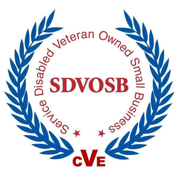 Emblem for Service Disabled Veteran Owned Small Business (SDVOSB) certification.