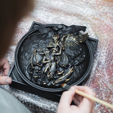 Painting Hellfall relief

