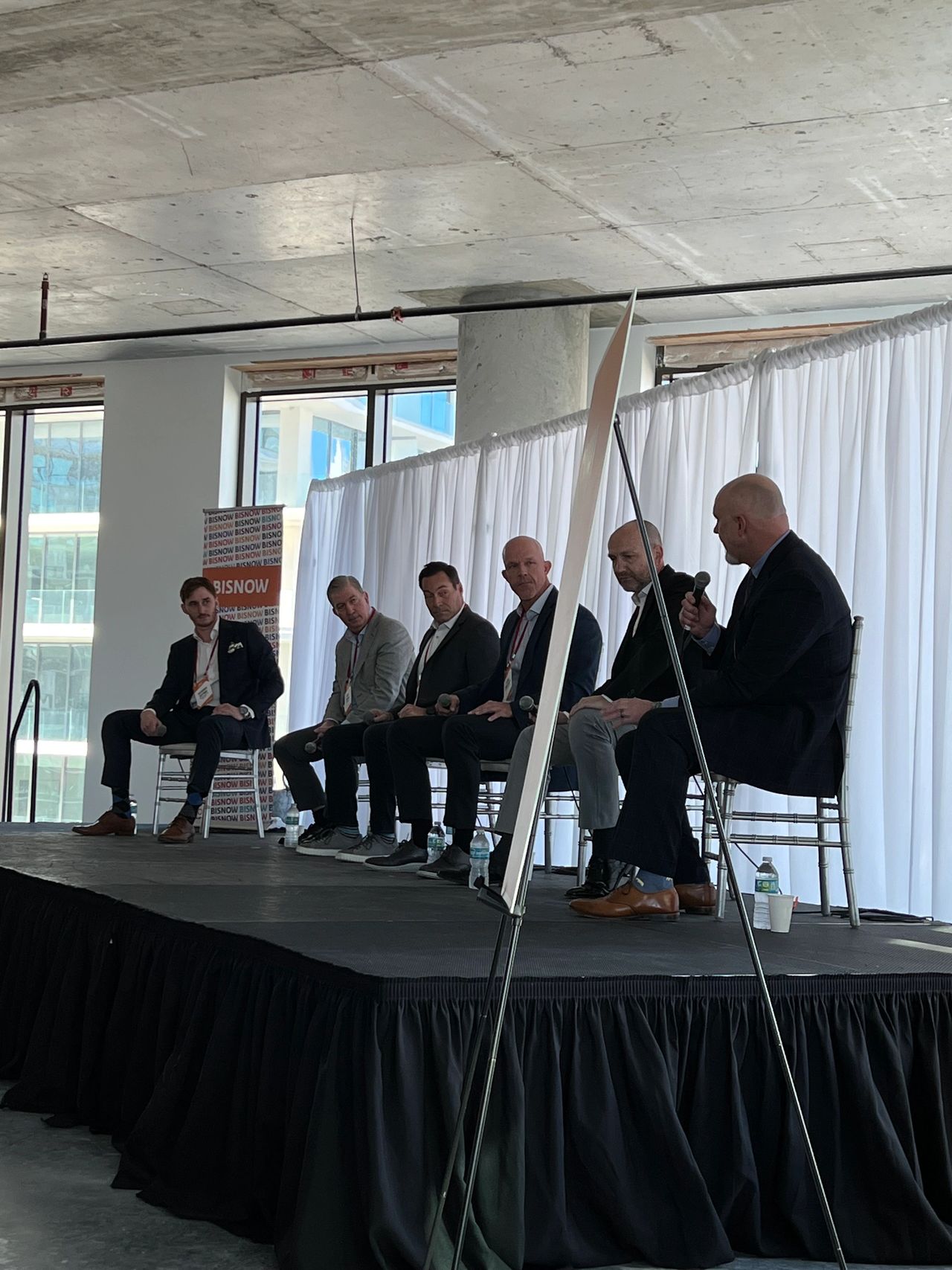 From left to right:  Alexander Hoffman (Advanced Engineering Consultants LLC), Larry Feldman (Feldman Equities), Kevin Coyne (Summit Broadband), Joshua Christensen (Suffolk Construction), Dominic Pickering (BTI Partners), and Rob Ledford (Baker Barrios).