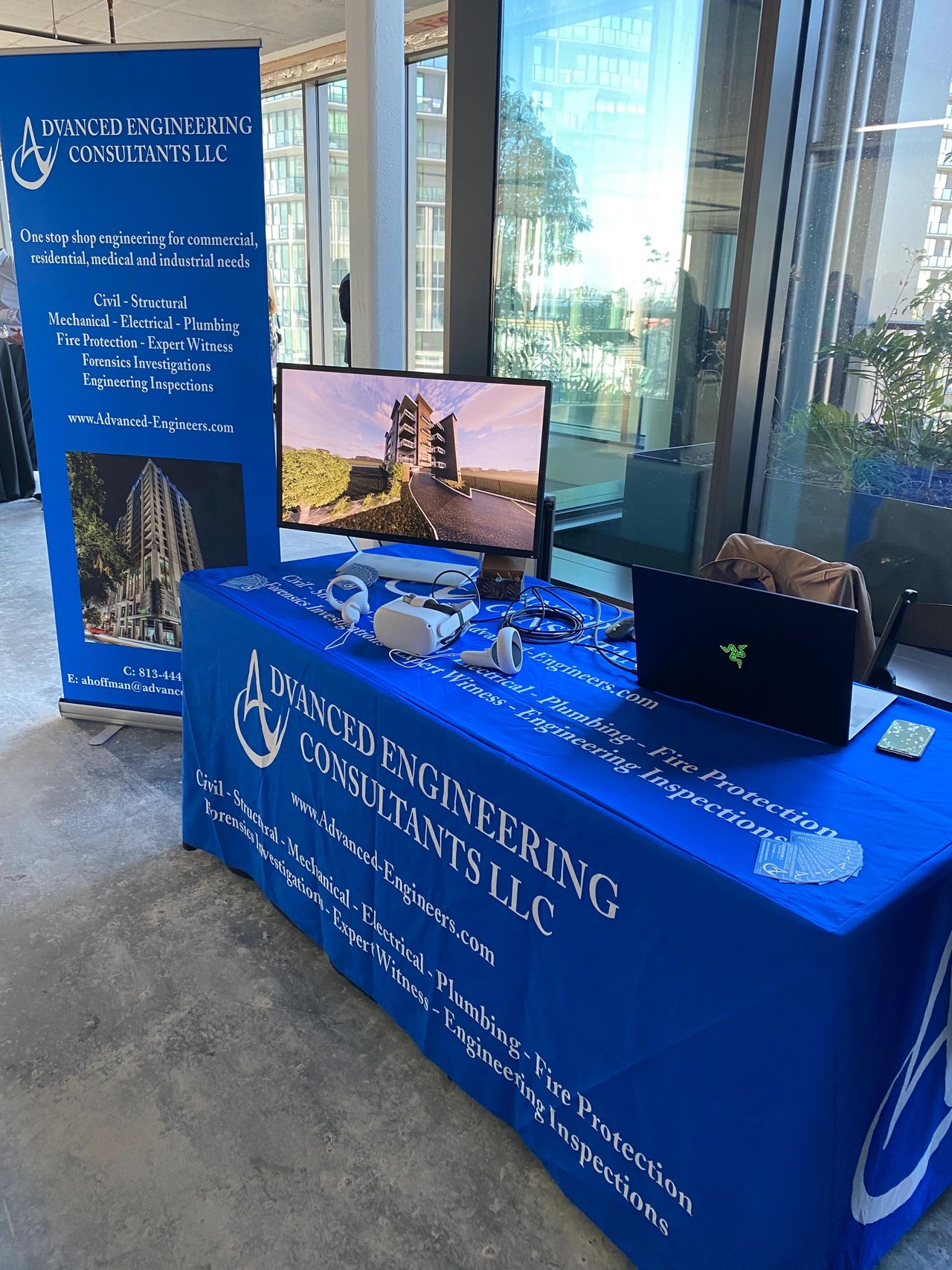 The AEC Table and the Oculus VR Headset.