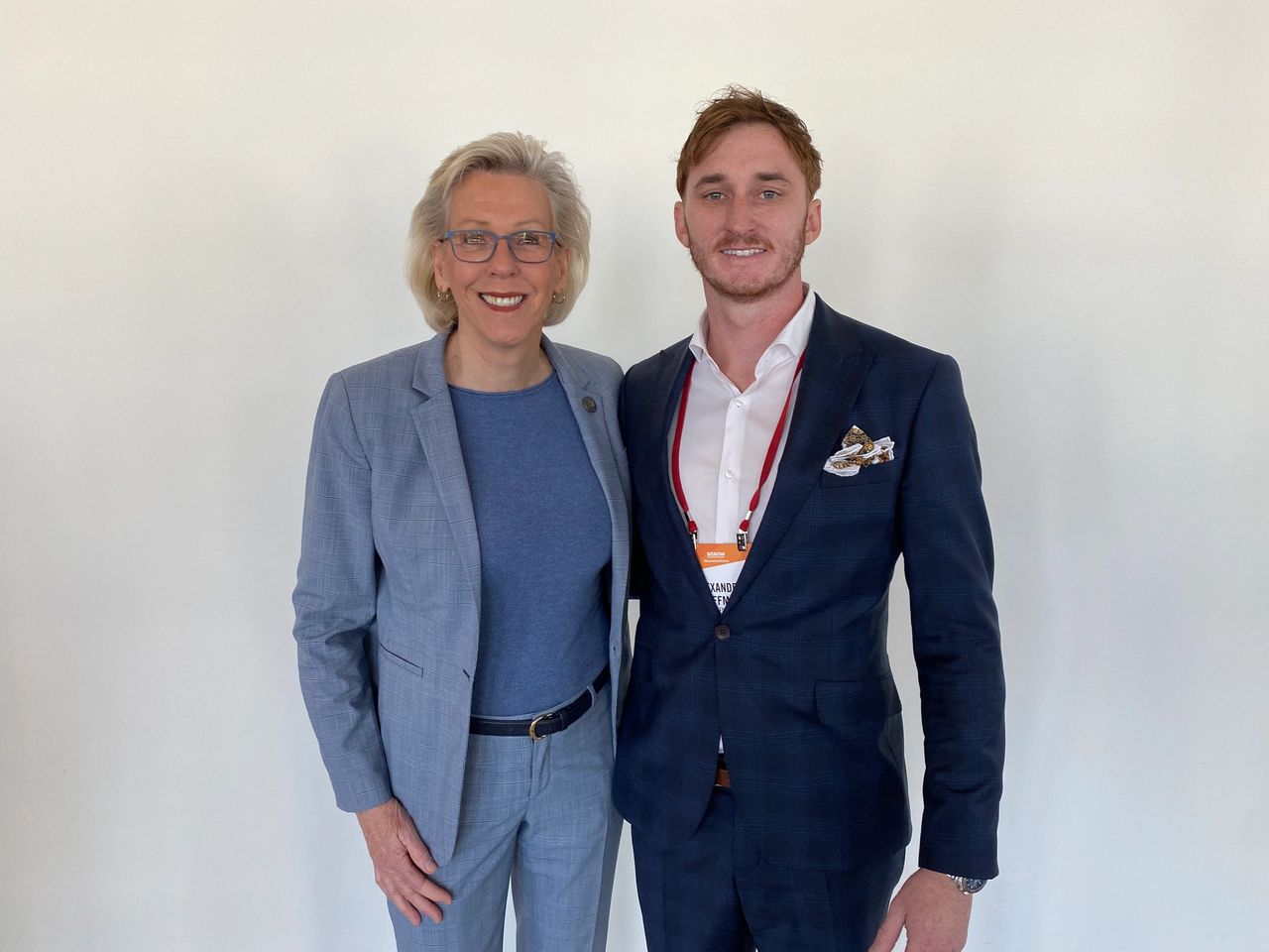 Tampa Mayor, Jane Castor (left) and Alexander Hoffman, Advanced Engineering Consultants (right).