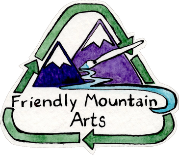 A friendly Mountain Arts logo painting