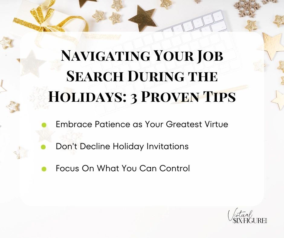 Please don’t feel like you need to take a break from your job search.