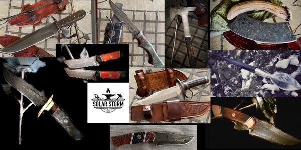 knives, metal art, leatherwork