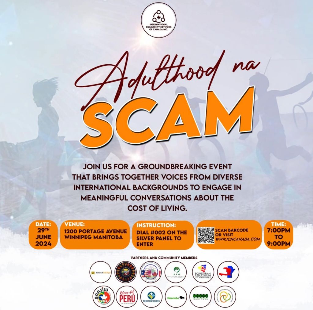 Adulthood Na Scam-June 29, 7-9pm (1200 portage avenue, Mediation Service)