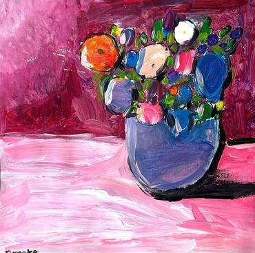 Berthe Morisot Flower Vase student age 8