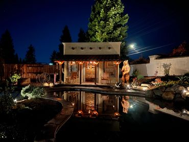 Old California Saloon with custom LED lanterns.