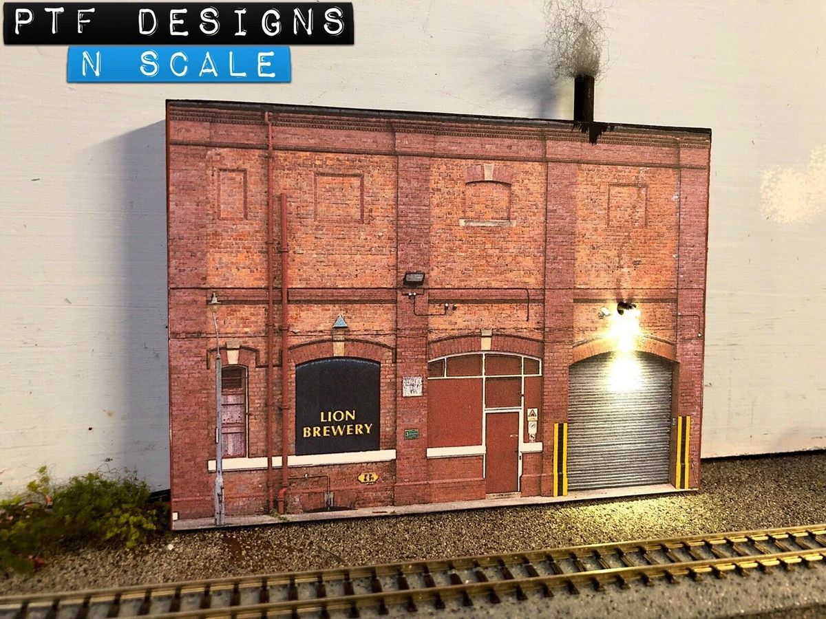 N Scale Brewery Building Flat