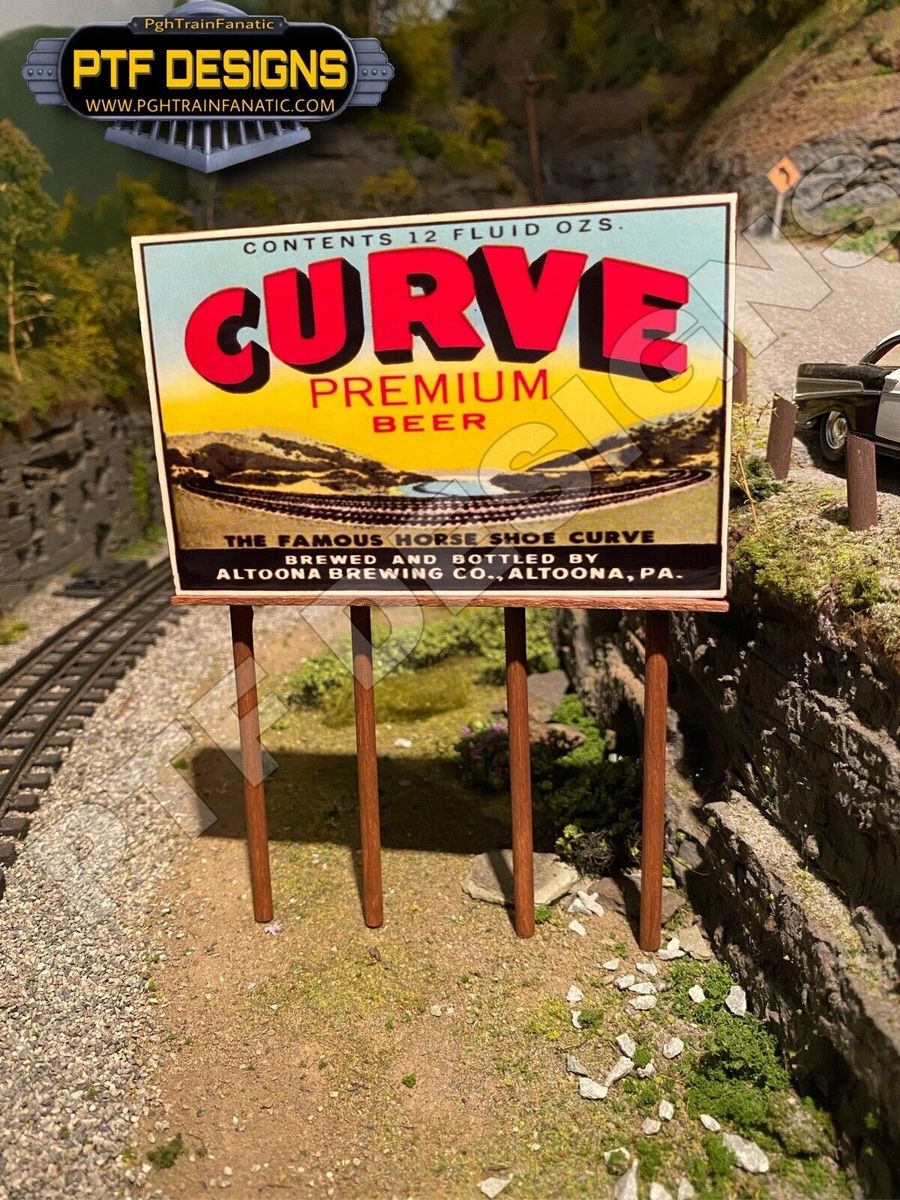 O Scale Horseshoe Curve Beer Billboard