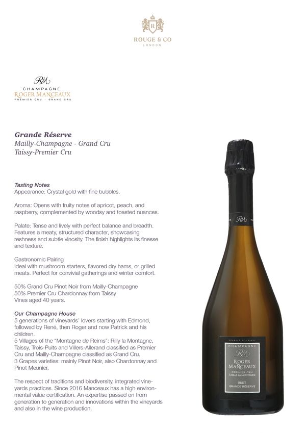 Champagne Roger Manceaux Grande Reserve