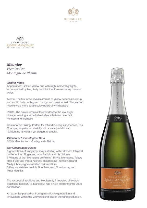 Champagne Roger Manceaux100% Meunier 