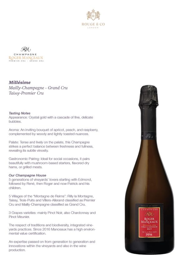 Champagne Roger Manceaux Millesime Vintage